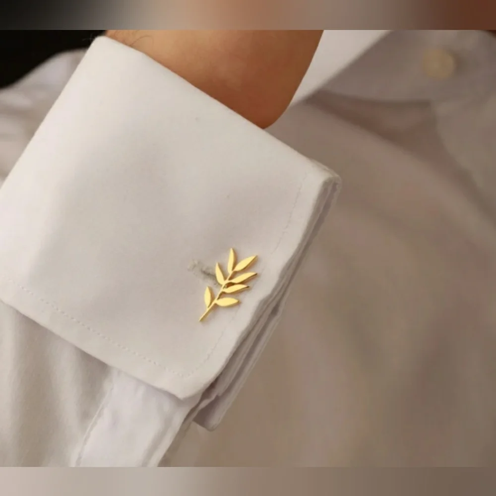 Olive Branch Cufflink/ Groomsmen gift